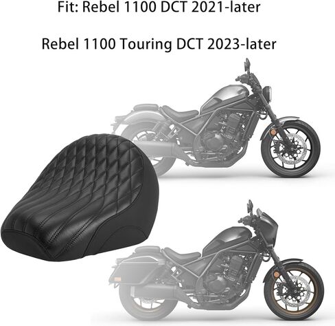 Driver Seat for Rebel 1100, with Gel Pad Rider Seat Cushion 2021-later, Black Stiching Diamond in Saudi Arabia