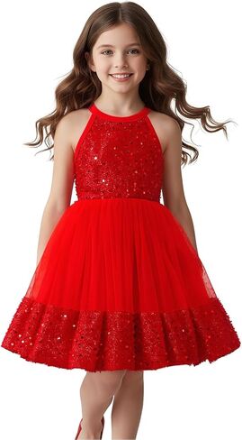 TTYAOVO Girls Sequin Tulle Dress Elegant Party Princess Dresses for Wedding Birthday Holiday in Kuwait