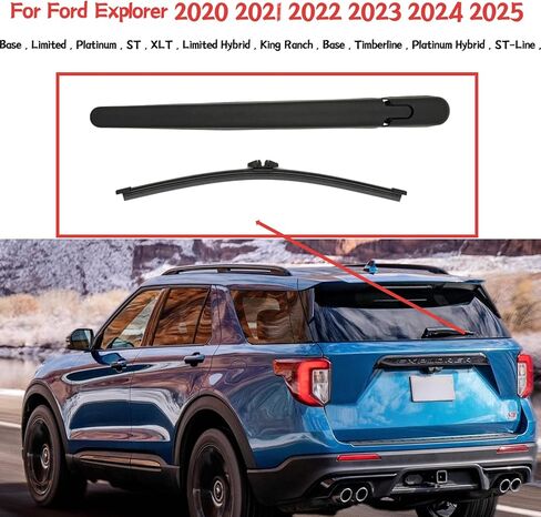 ذراع شفرة الممسحة الخلفية لفورد إكسبلورر 2020 2021 2022 2023 2024 2025 Base XLT ST Platinum Limited Limited Hybrid King Ranch Timberline Platinum Hybrid ST-Line ذراع شفرة ممسحة الزجاج الأمامي الخلفي الخلفي in Saudi Arabia