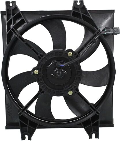 Replacement Radiator and A/C Condenser Cooling Fan Assembly Set (Left and Right) fits Hyundai Accent 2005-2006 1.6L L4 in Saudi Arabia