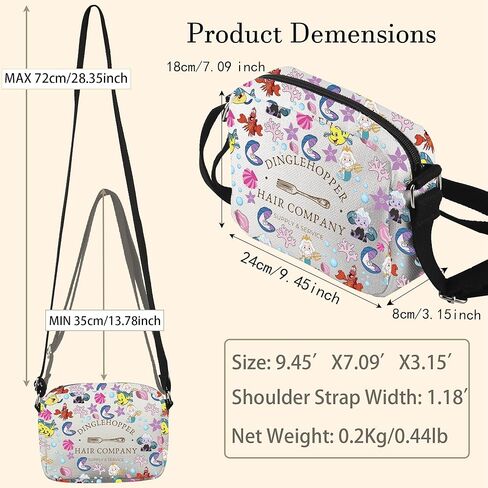 WCGXKO Mermaid Princess Crossbody Bag Cartoon Princess Gift Fairy Princess Gift in Saudi Arabia