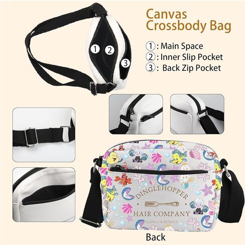 WCGXKO Mermaid Princess Crossbody Bag Cartoon Princess Gift Fairy Princess Gift in Saudi Arabia