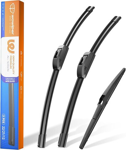 شفرات ممسحة الزجاج الأمامي 26 بوصة + 17 بوصة مع ممسحة خلفية 12 بوصة بديلة للسيارات في جميع المواسم لنيسان روج/نيسان باثفايندر 2013-2023 (مجموعة من 3) in Kuwait