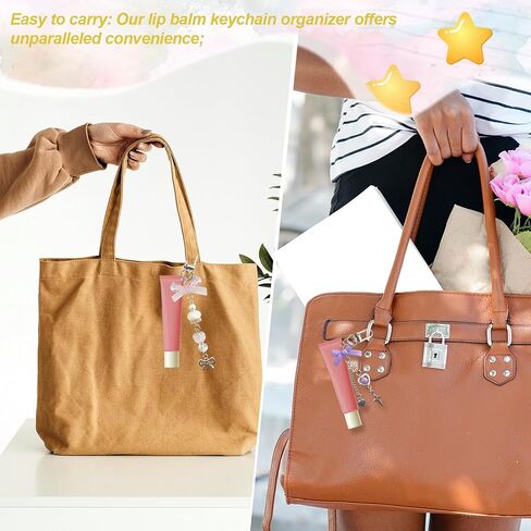 12Pcs Lip Gloss Charms, Lipgloss Holder Keychain Present Jewellery Pliers、Clasp Ring And Drill Bit. Exquisitely Crafted Pendant, Perfect For Women. in Kuwait