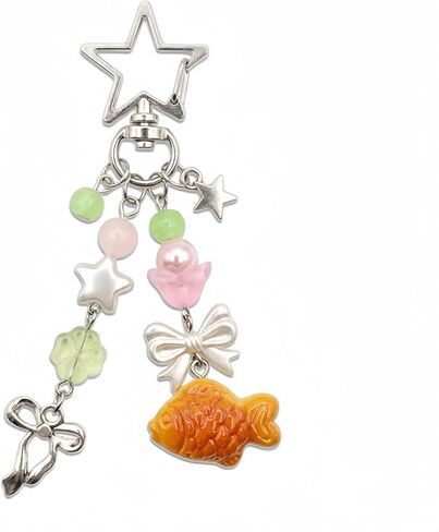 سلسلة مفاتيح Taiyaki اللطيفة، سحر الهاتف Y2k، سحر خبز السمك الياباني Kawaii، ملحقات محفظة Y2K in Kuwait