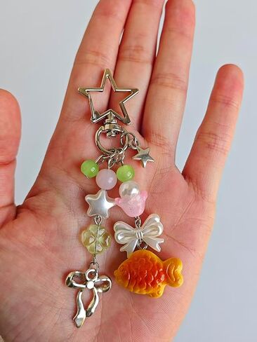 سلسلة مفاتيح Taiyaki اللطيفة، سحر الهاتف Y2k، سحر خبز السمك الياباني Kawaii، ملحقات محفظة Y2K in Kuwait