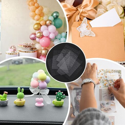 160 PCS Double Sided Adhesive Dots Sticky Tack Small Square Mounting Putty Clear Removable Sticky Adhesive Putty No Residue Waterproof No Trace Dots Tack for Poster Picture Festival Decoration in Saudi Arabia