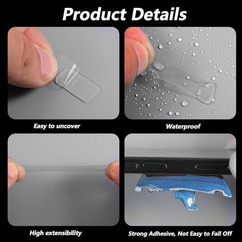 160 PCS Double Sided Adhesive Dots Sticky Tack Small Square Mounting Putty Clear Removable Sticky Adhesive Putty No Residue Waterproof No Trace Dots Tack for Poster Picture Festival Decoration in Saudi Arabia