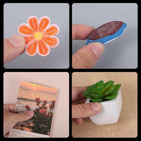 160 PCS Double Sided Adhesive Dots Sticky Tack Small Square Mounting Putty Clear Removable Sticky Adhesive Putty No Residue Waterproof No Trace Dots Tack for Poster Picture Festival Decoration in Saudi Arabia