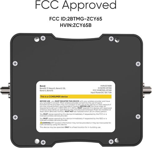 معزز الهاتف الخلوي 5 نطاقات للمنزل 3G 4G LTE 5G-band12/17/13/5/2/25/4/66 متوافق مع جميع شركات النقل الأمريكية - معزز إشارة خلية هوائي عالي الكسب يدعم ما يصل إلى 1500 قدم مربع in Kuwait