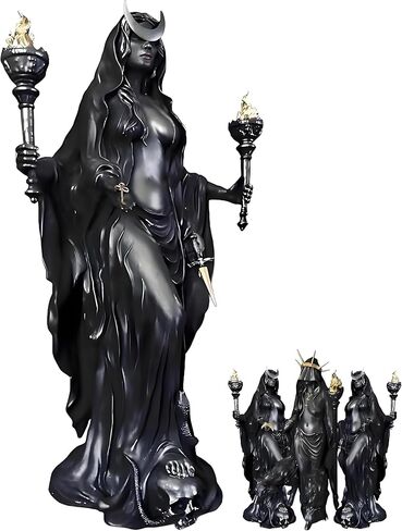 Hekate Niktipolos, Hekate Statue, Witch Statue, Greek Goddesss with Her Hounds of Magics, Witchy Home Decor (A) in Kuwait