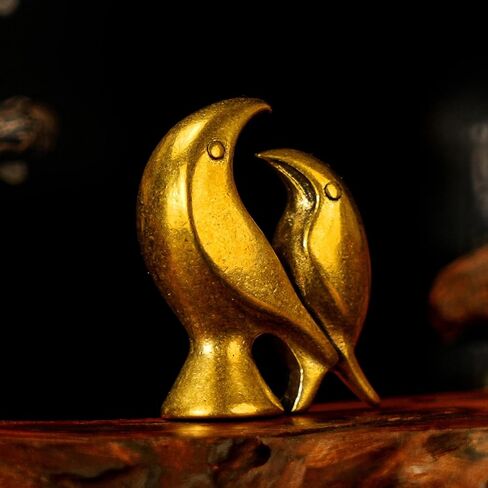 CHOVY Solid Brass Rabbit Figurine Set - Four Retro Rabbits 100% Pure Brass, Handmade Vintage Collectible, Mid-Century Modern Desk Decor for Office, Bookshelf, Mantel & Unique Easter Gift in Saudi Arabia
