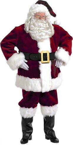Halco Men’s Majestic Professional Santa Claus Suit Costume - Burgundy - X-Large in Saudi Arabia