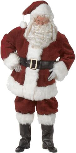Halco Men’s Majestic Professional Santa Claus Suit Costume - Burgundy - X-Large in Saudi Arabia