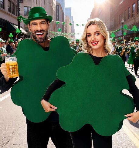 Adult Four Leaf Clover Costume St. Patrick's Day Cosplay Outfits in Kuwait