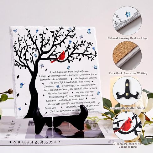 لوحة تعاطف من WOODEXPE، هدايا تذكارية مع حامل خشبي، سقط أحد الأطراف من شجرة العائلة، تعازي جنازة الفجيعة، هدايا الحزن، لوحة ديكور لفقدان أحد أفراد أسرته in Kuwait