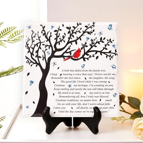 لوحة تعاطف من WOODEXPE، هدايا تذكارية مع حامل خشبي، سقط أحد الأطراف من شجرة العائلة، تعازي جنازة الفجيعة، هدايا الحزن، لوحة ديكور لفقدان أحد أفراد أسرته in Kuwait
