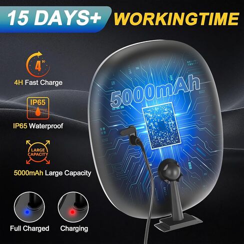 VOCOSTE Shaving Mirror for Shower Fogless, Heated Anti-Fog Mirror with 3-Color Dimmable LED Lights, 360° Rotation & 2 Weeks Runtime 5000mAh, Shower Mirror for Shaving Men, 2 Razors Holders in Saudi Arabia