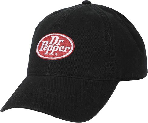 Dr Pepper Classic Logo Black Washed Cotton Twill Dad Cap in Saudi Arabia