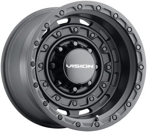 عجلة Vision 403 التكتيكية المخصصة - 17x10، -25 إزاحة، نمط مسمار 8x170، محور 125.2 ملم - حافة سوداء ساتان in Saudi Arabia
