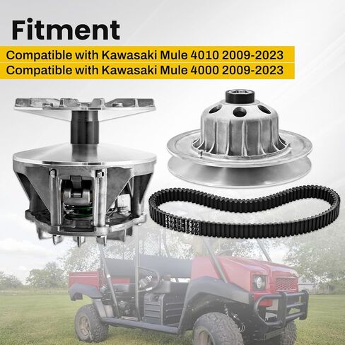 49093-0025 49094-0045 Primary and Secondary Clutch Kit Driven Clutch Compatible with Kawasaki Mule 4010 4000 2009-2023, Replace# 490930025, 490940045 in Kuwait