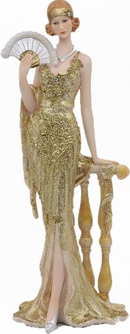 Comfy Hour Glamour Elegance Victorian Style Lady Collection Luxury Lady with Fan Resin Art Figurine, 13-inch Height in Kuwait