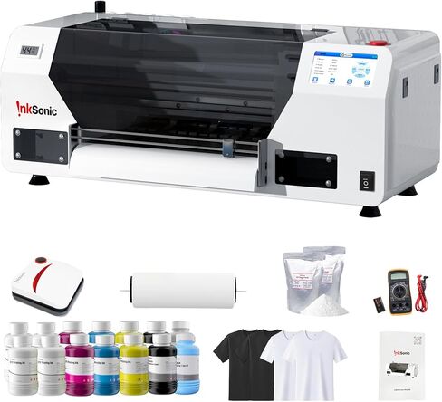 آلة طابعة InkSonic XP600 DTF، حزمة طابعة ملابس A3 مع كمبيوتر محمول DTF، سهولة الصيانة، طباعة عالية السرعة، آلة طباعة الملابس التجارية، مباشرة إلى الفيلم، فرن المعالجة، الصحافة الحرارية، U13 in Kuwait