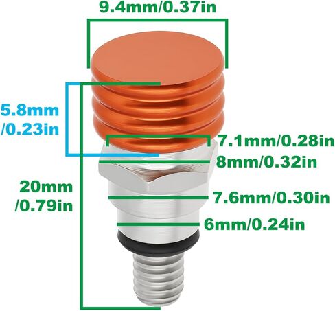 4 قطعة M4x0.7mm صمامات نزيف الهواء شوكة متوافقة مع KTM XC EXC EXCF XCW SX SXF MXC in Saudi Arabia