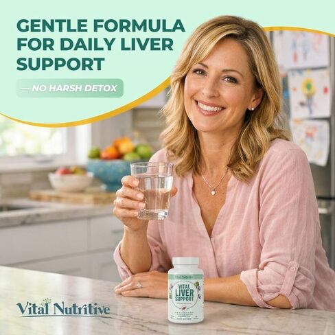 Vital Liver Support - Premium Liver Cleanse Detox & Repair Formula with Milk Thistle Supports Liver Health and Detox Cleanse in Kuwait