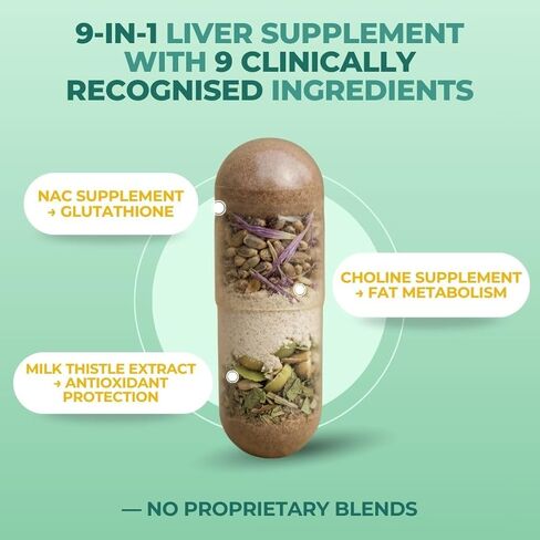 Vital Liver Support - Premium Liver Cleanse Detox & Repair Formula with Milk Thistle Supports Liver Health and Detox Cleanse in Kuwait