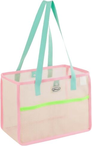 Ulalaza Large Candy Polka Color Clear Shoulder Bag 2 IN 1 Beach Totes Transparent Handbags With Interior Pocket For Women in Saudi Arabia