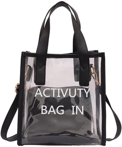 Ulalaza Large Candy Polka Color Clear Shoulder Bag 2 IN 1 Beach Totes Transparent Handbags With Interior Pocket For Women in Saudi Arabia