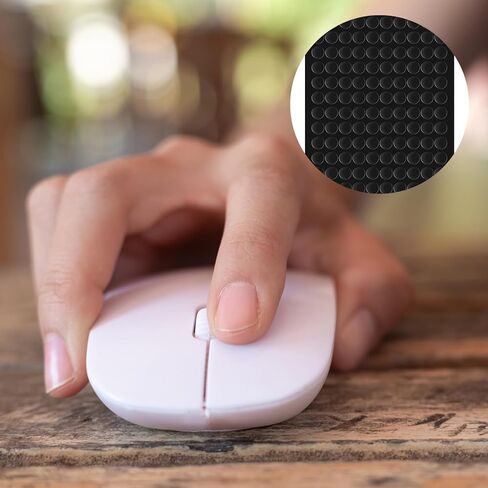 120 Pcs Black Mouse Feet Sticker, Speed Mouse Skates, Universal 6.5mm Mouses Feet Skates, Offers Excellent Wear Resistance, Smooth Glide Fast, Suitable for Most Mouses Pads (Black) in Saudi Arabia
