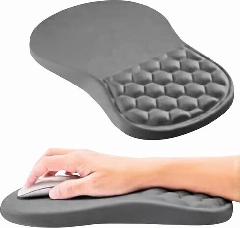 Ergonomic Mouse Pad with Wrist Support, Memory Foam Wrist Rest for Carpal Tunnel & Wrist Pain Relief, Non-Slip Rubber Base, Comfortable Gaming Mousepad for Computer, Laptop, Office & Home in Saudi Arabia