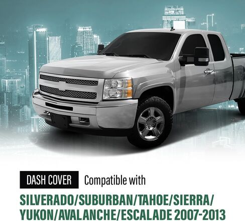 لوحة القيادة العلوية LQI متوافقة مع لوحة القيادة Chevy Silverado/suburban/Tahoe/Fit GMC Sierra/Yukon/Avalanche/Cadillac Escalade 2007-2013 باللون الأسود 15845046 25903822 15893133 in Saudi Arabia