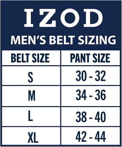 حزام جلد محبب بالكامل للرجال من IZOD - حزام بحافة مقصوصة 1 3/8 بوصة، إبزيم غير لامع، للعمل والفستان in Saudi Arabia
