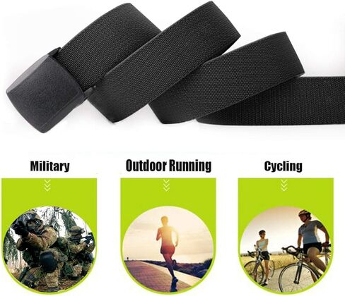 حزام مطاطي من النايلون من WYuZe، خالٍ من النيكل غير المعدني مقاس 1.5 بوصة، حزام مشي كاجوال للعمل في الهواء الطلق للرجال in Kuwait