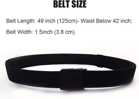 حزام مطاطي من النايلون من WYuZe، خالٍ من النيكل غير المعدني مقاس 1.5 بوصة، حزام مشي كاجوال للعمل في الهواء الطلق للرجال in Kuwait