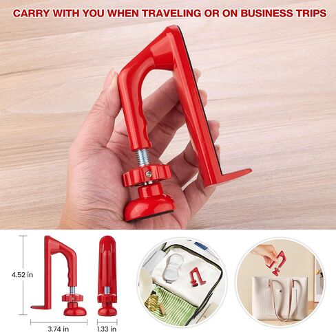 جهاز تشويش أمان الباب، سدادة باب قابلة للتعديل شديدة التحمل للمنزل، الفندق، السفر، مانع باب مضاد للسرقة لسلامة النساء، حارس باب محمول للشقة in Kuwait