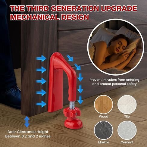 جهاز تشويش أمان الباب، سدادة باب قابلة للتعديل شديدة التحمل للمنزل، الفندق، السفر، مانع باب مضاد للسرقة لسلامة النساء، حارس باب محمول للشقة in Kuwait