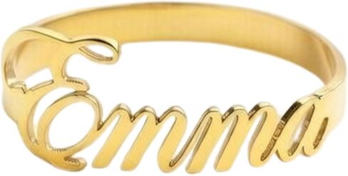 Sterling Silver Personalized Name Ring – Custom Name Ring for Women, Elegant Script Design Customizable Ring with Smooth Polished Finish in Saudi Arabia