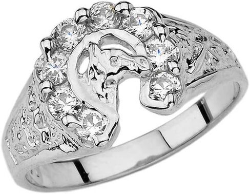 خاتم حدوة الحصان المحظوظ مع تشيكوسلوفاكيا من الفضة الاسترليني الصلبة in Kuwait