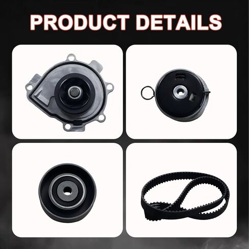 طقم حزام توقيت المحرك مع مضخة مياه متوافقة مع 2009-2018 Chevy Cruze Aveo Aveo5 Sonic 1.6L 1.8L، 2009-2010 Pontiac G3 1.6L، 2007-2008 Saturn Astra 1.8L يستبدل TCKWP338 24422964 25195119 in Kuwait