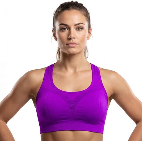 حمالة صدر رياضية مع وسادات مخيطة، ودعم عالي التأثير مع وسادات دائمة غير قابلة للإزالة in Kuwait