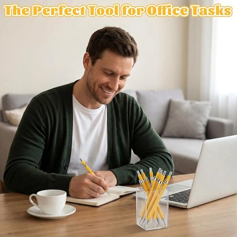 24 Pcs Mechanical Pencil, 0.9mm Metal Retractable Automatic Drafting Pencils Refills for Writing Drawing Sketching Illustration Signature (Yellow) in Saudi Arabia