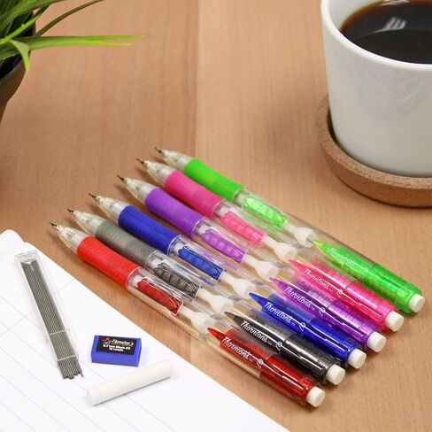 مجموعة أقلام الرصاص الميكانيكية ClearGrip من Thornton مقاس 0.7 مم، مجموعة ألوان متنوعة مكونة من 12 قلم رصاص للصياغة التلقائية للرسم والكتابة اليدوية الدقيقة in Kuwait