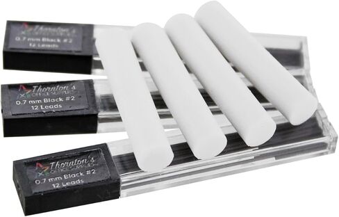 مجموعة أقلام الرصاص الميكانيكية ClearGrip من Thornton مقاس 0.7 مم، مجموعة ألوان متنوعة مكونة من 12 قلم رصاص للصياغة التلقائية للرسم والكتابة اليدوية الدقيقة in Kuwait