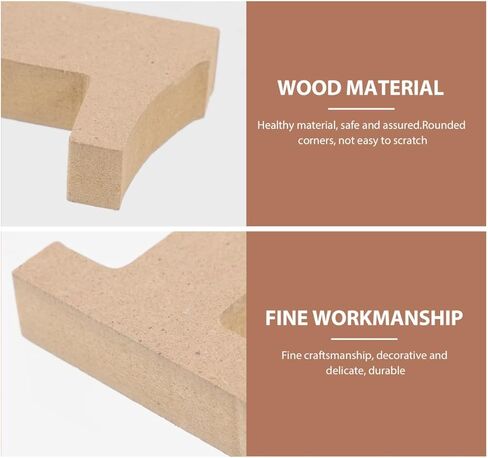 COHEALI Blank Wooden Number paper mache letters paper mache numbers number 1 sign 1 5pcs Unfinished, Light Brown, 10.2X5.5cm in Kuwait