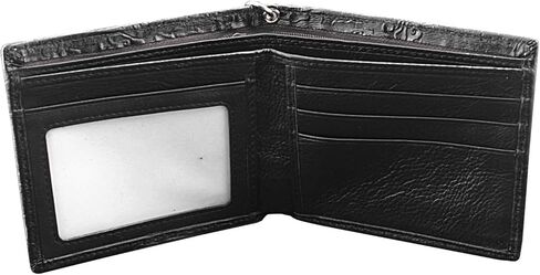 Mens Dragon Vintage Silver Grey Leather Wallet Card Holder Purse With Chain in Kuwait