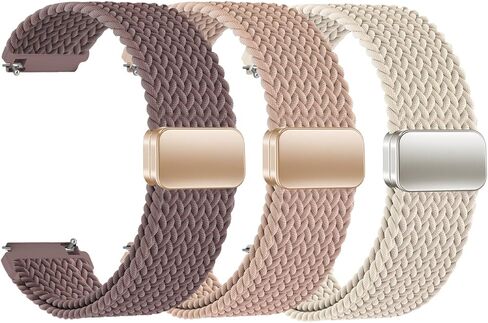 20mm Magnetic Braided Compatible with Garmin Vivoactive 5 Watch Band/Vivoactive 6/3/3 Music,Soft Stretchy Nylon Strap Replacement for Venu Sq 2/Venu 2 Plus & Forerunner 55/165/245/645/570 42mm in Kuwait